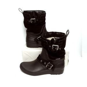 Santana Canada Cayley Winter Boot Shoes Buckle Women's Size 7M /37 Black Casual
